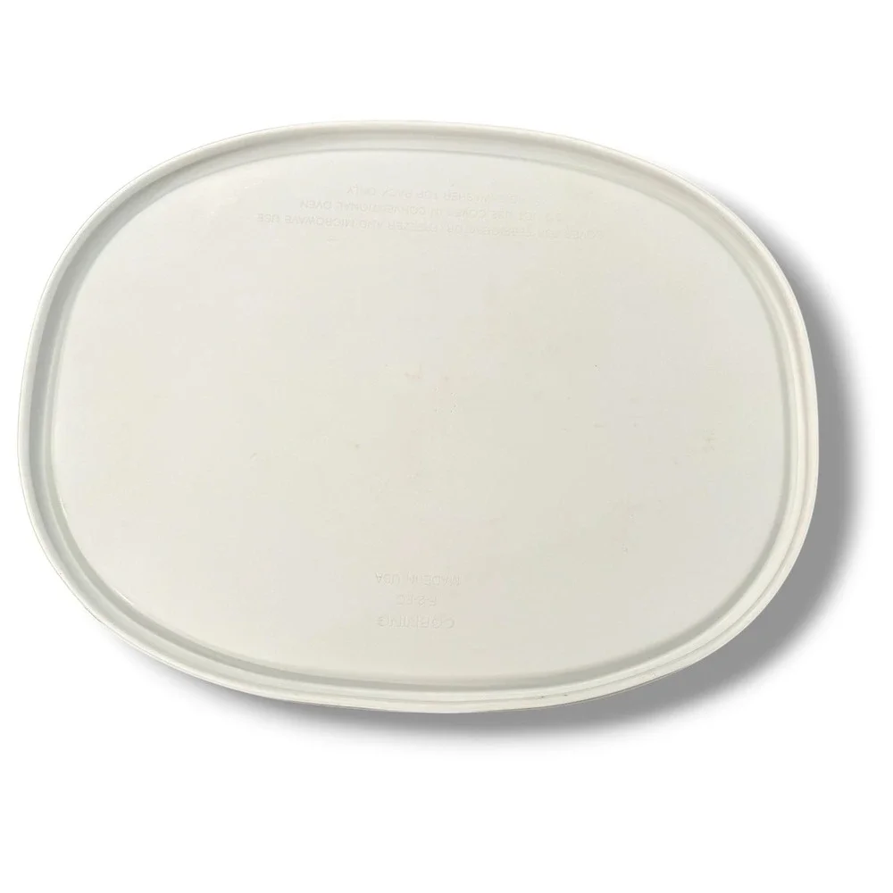 CorningWare French White F-2-PC White Plastic Oval Replacement Lid  USA
